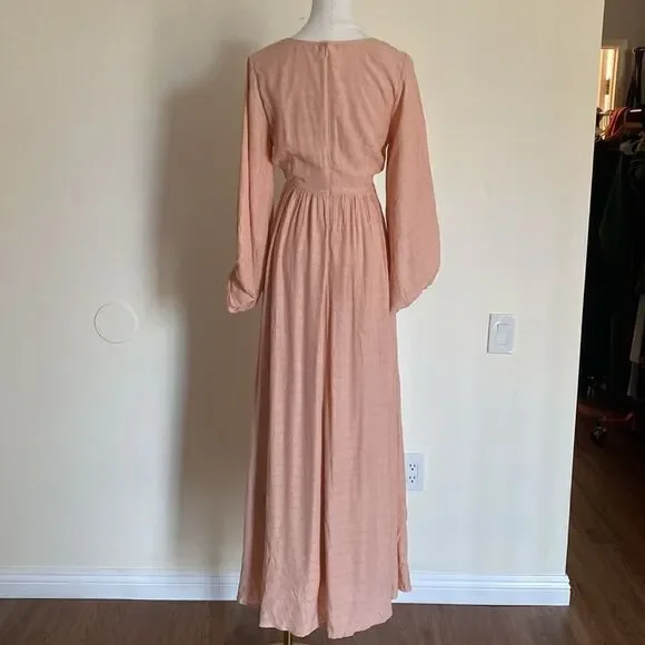 Aura the Label Peach Maxi Cutout Dress Size Small New With Tags - Picture 9 of 15